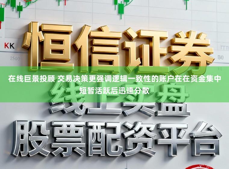 在线巨景投顾 交易决策更强调逻辑一致性的账户在在资金集中短暂活跃后迅速分散